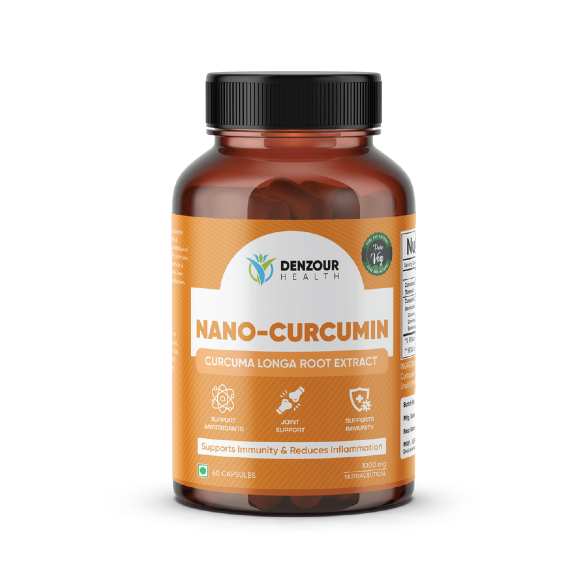 Denzour Health Nano-Curcumin - 60 Capsules